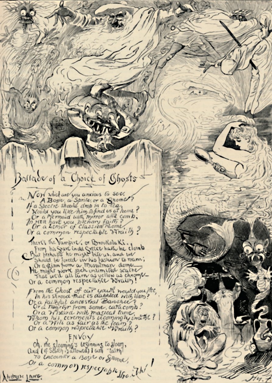 Ballade of a Choice of Ghosts, 1886 by Harry Furniss