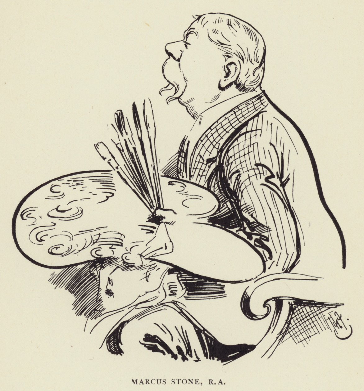 Marcus Stone, RA by Harry Furniss