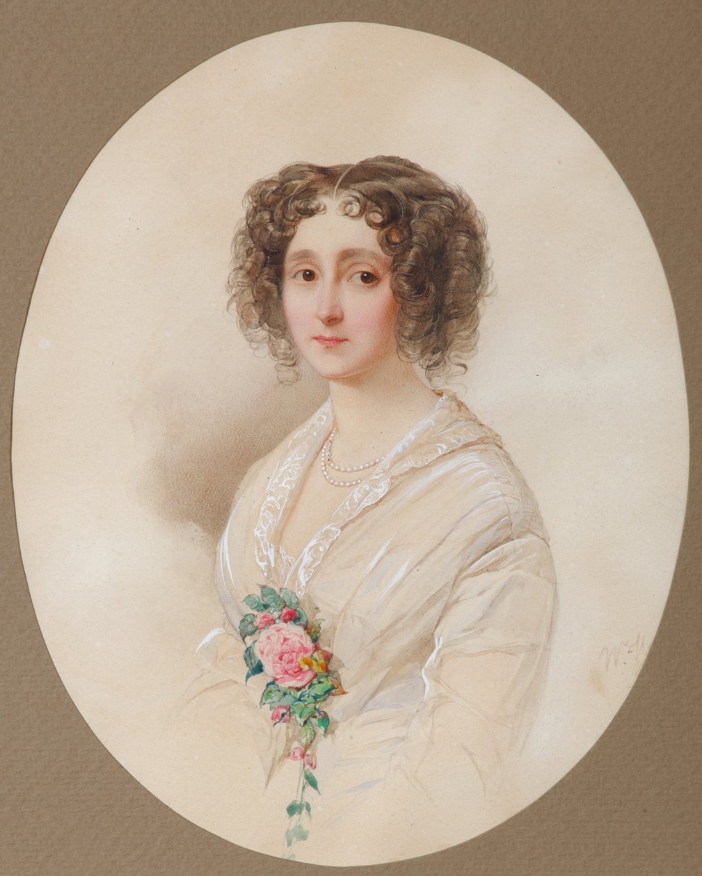 Portrait of Alexandra Mikhaylovna Chelishcheva 1816-1913, 1851 by Hau