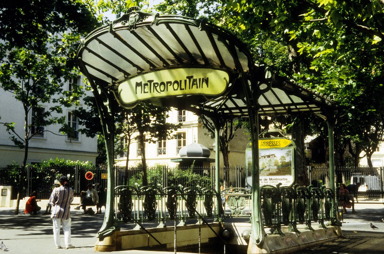 Subway station Abbesses in Paris, France by Hector Guimard