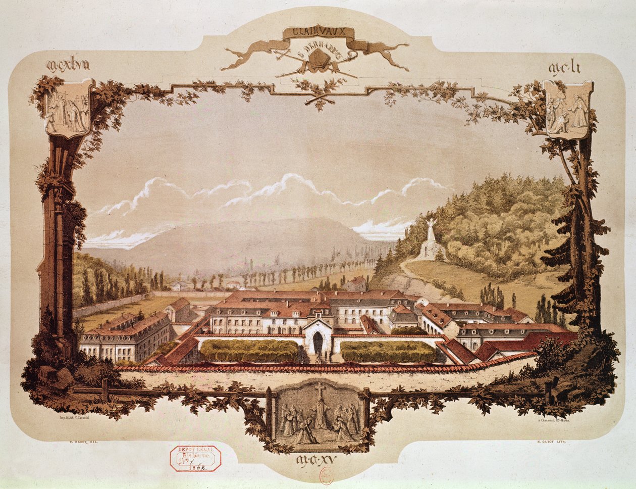 View of Clairvaux Abbey by Hector Guiot