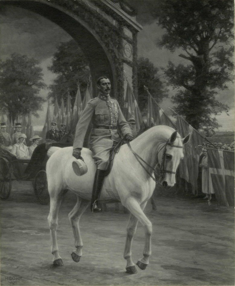 Christian X Rider over Grnsen 1920 after Reunification by Heinrich Dohm