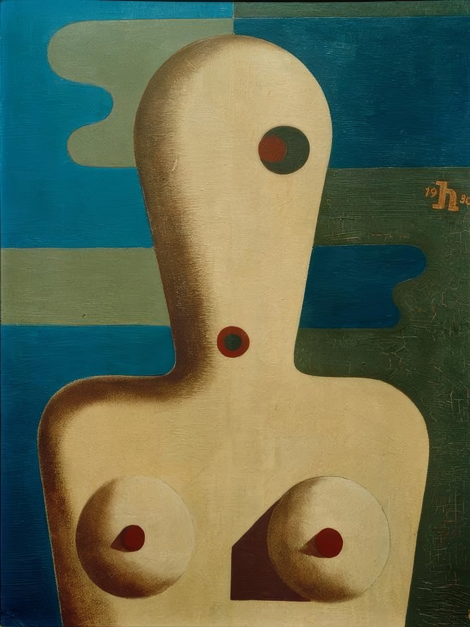 Female Half-Nude by Heinrich Hoerle