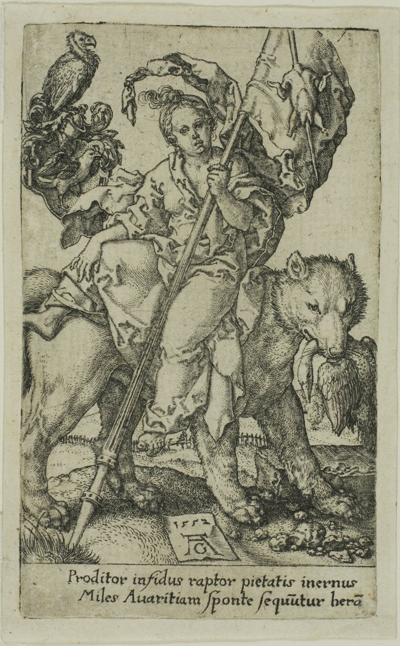 Avarice, from the Vices by Heinrich Aldegrever