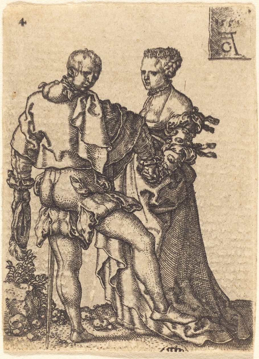 Dancing Couple, 1551 by Heinrich Aldegrever