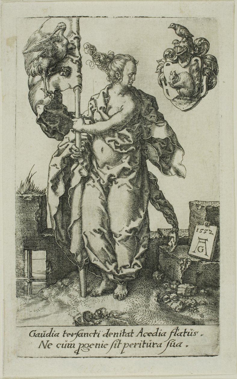 Diligence, from the Virtues by Heinrich Aldegrever