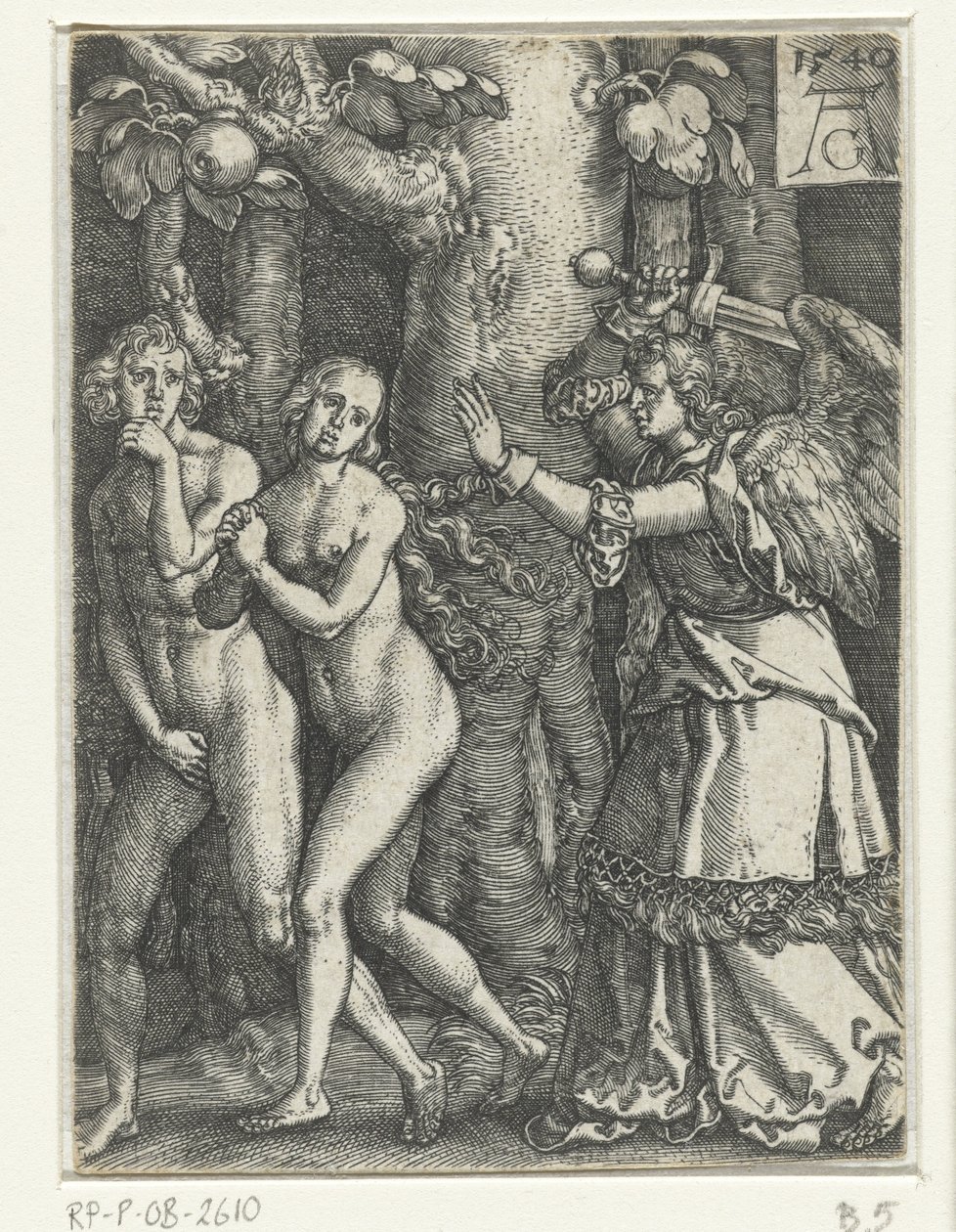 Expulsion from Paradise by Heinrich Aldegrever