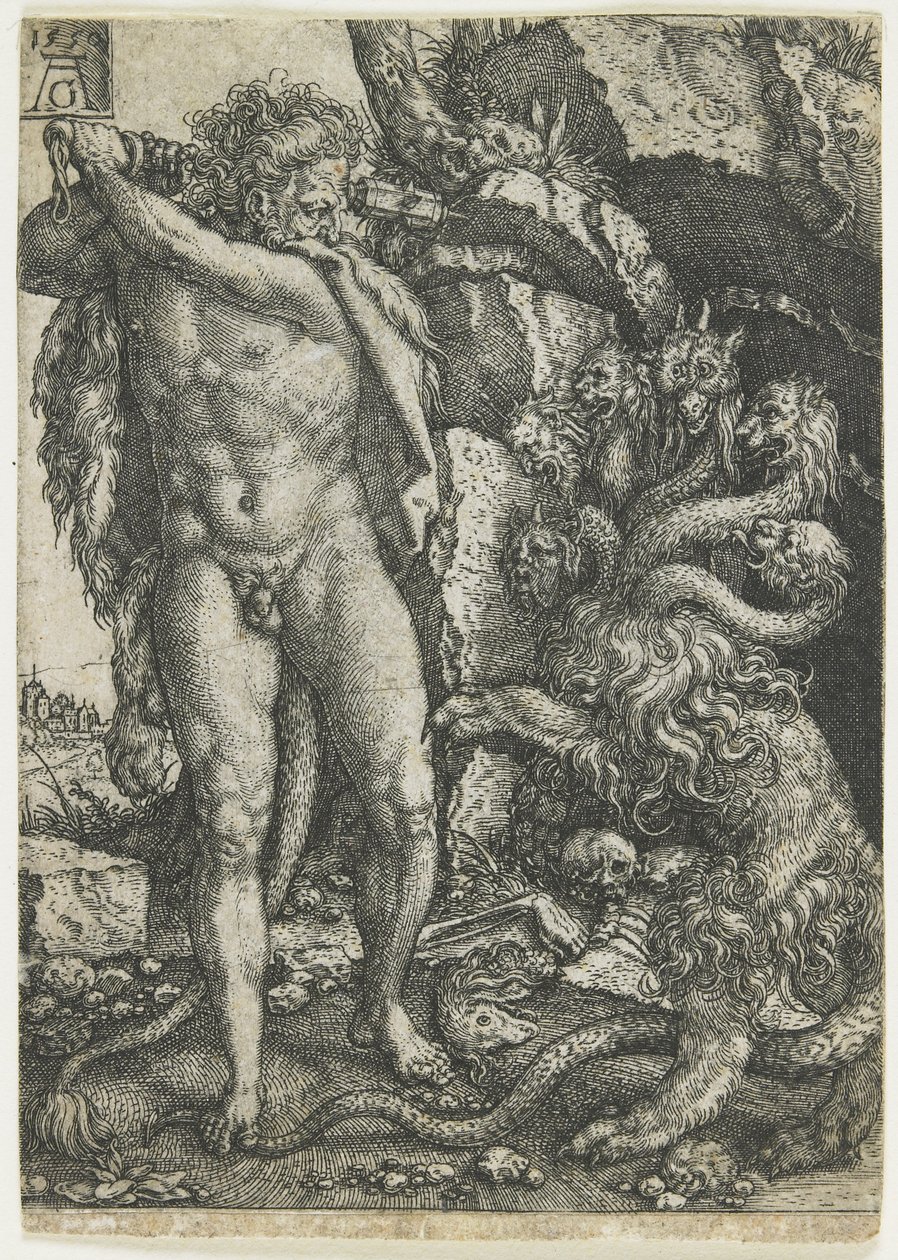 Hercules Destroys the Lernaean Hydra, 1550 by Heinrich Aldegrever
