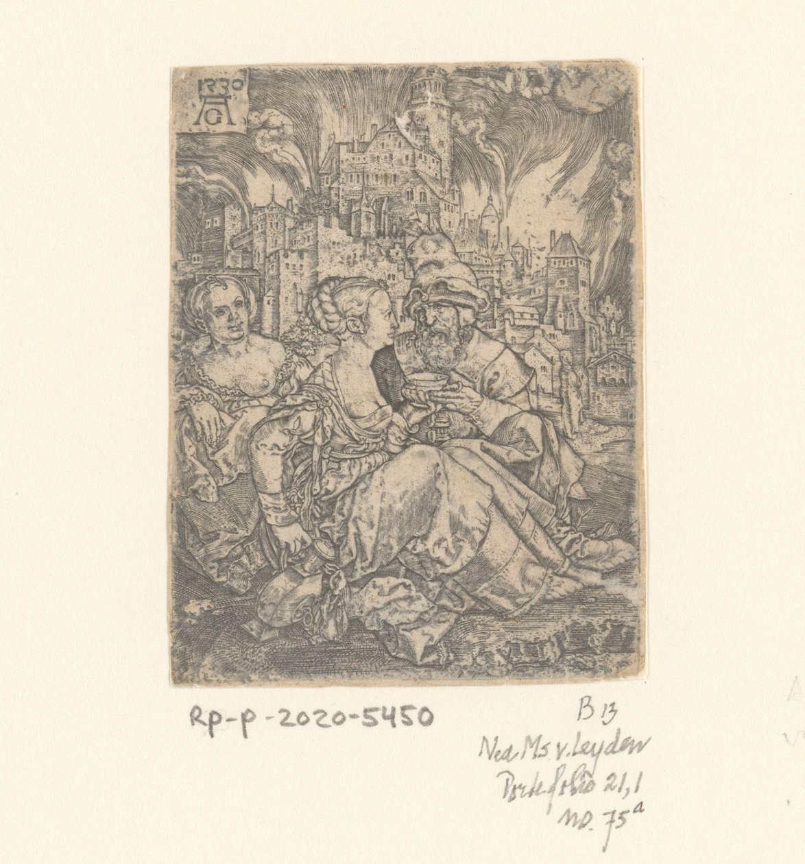 Lot and His Daughters by Heinrich Aldegrever