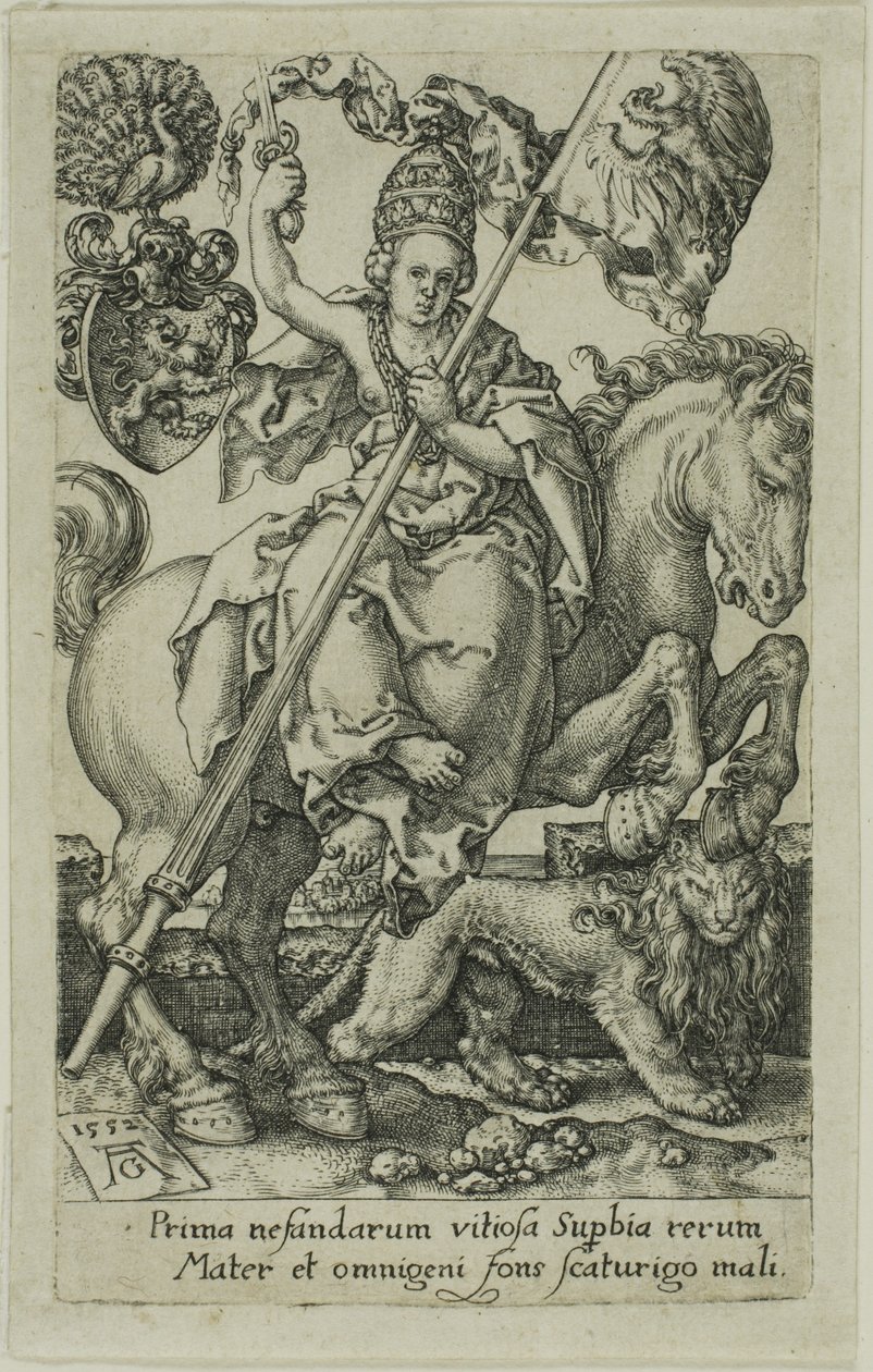 Pride, from the Vices by Heinrich Aldegrever
