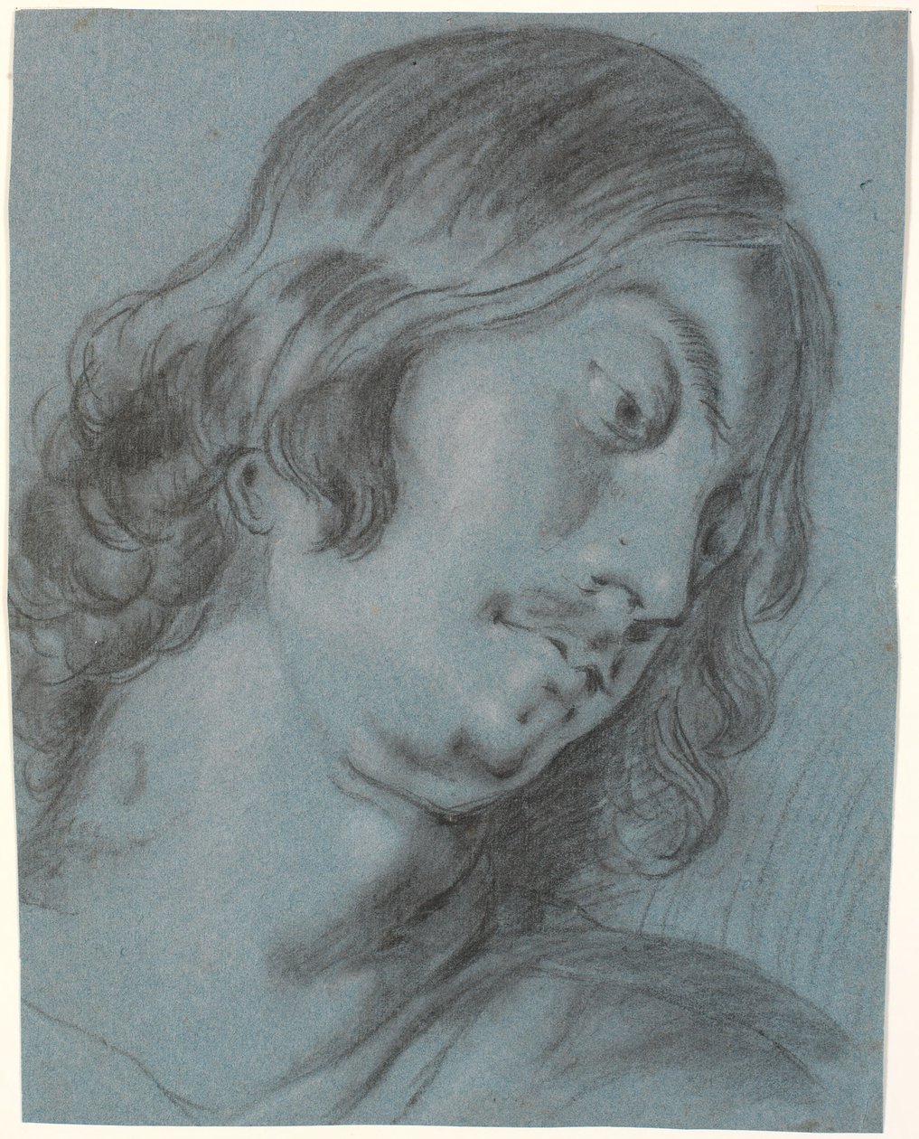 Head of a Young Man, Bent with Right by Heinrich Dittmers