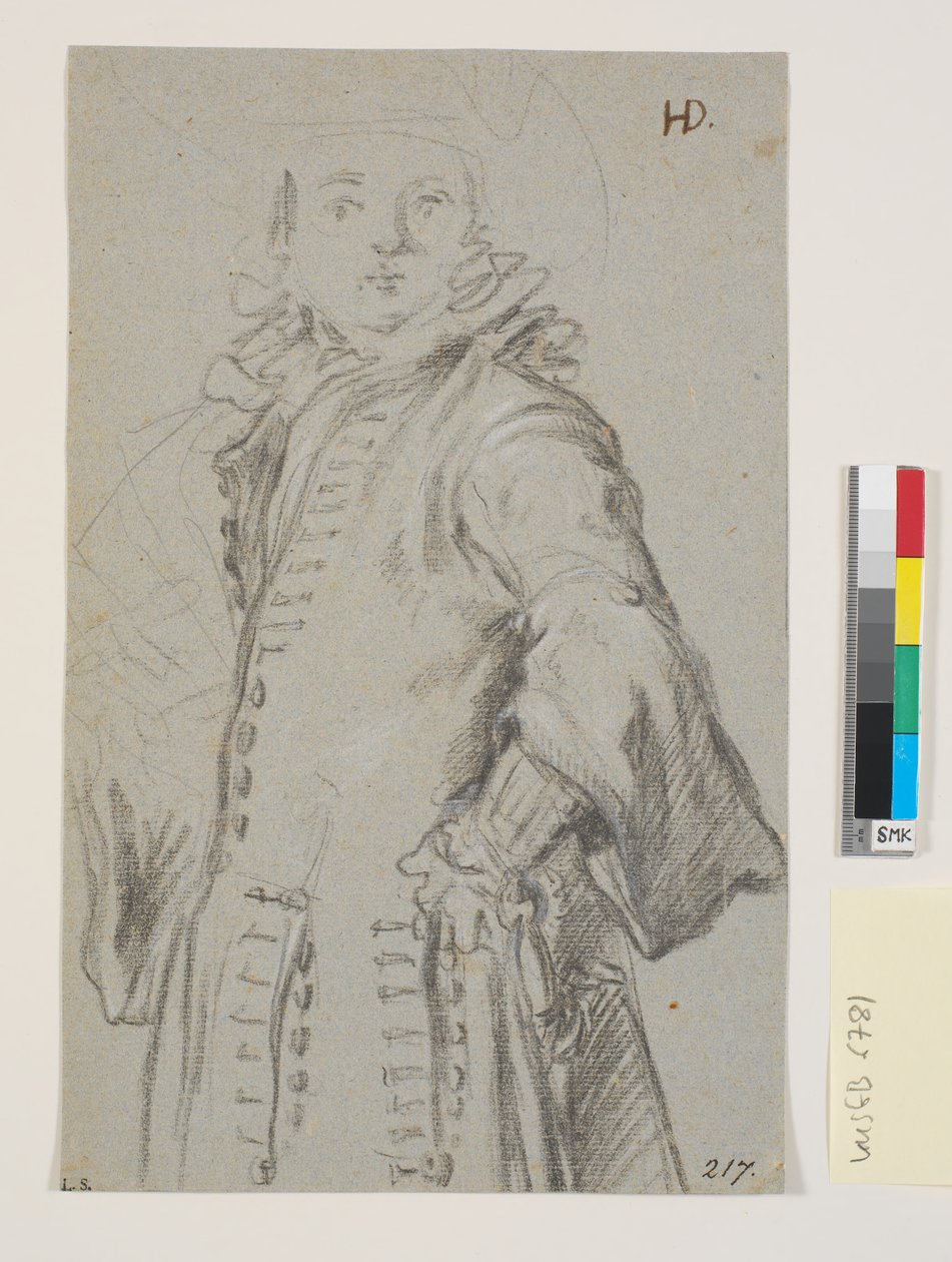 Study for a Male Portrait, 3/4 Figure by Heinrich Dittmers