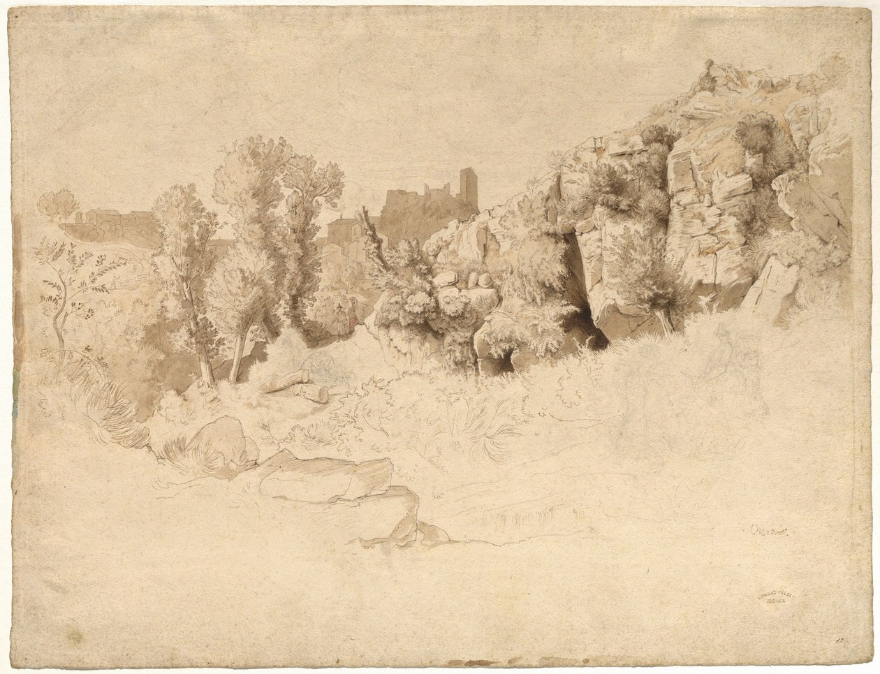 Rock Formations near Olevano by Heinrich Dreber