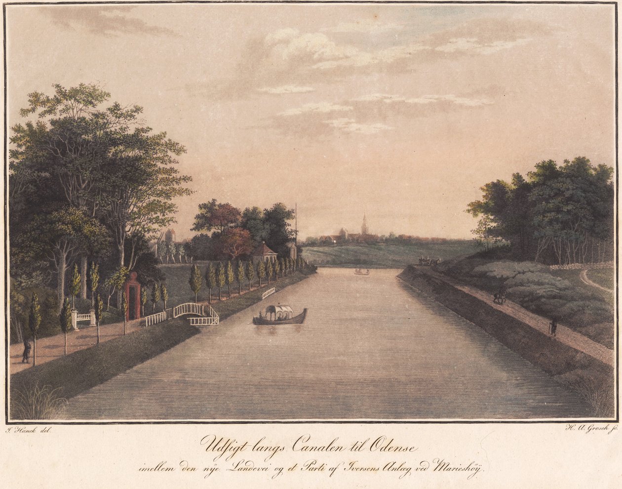 View Along the Canal to Odense by Heinrich Grosch
