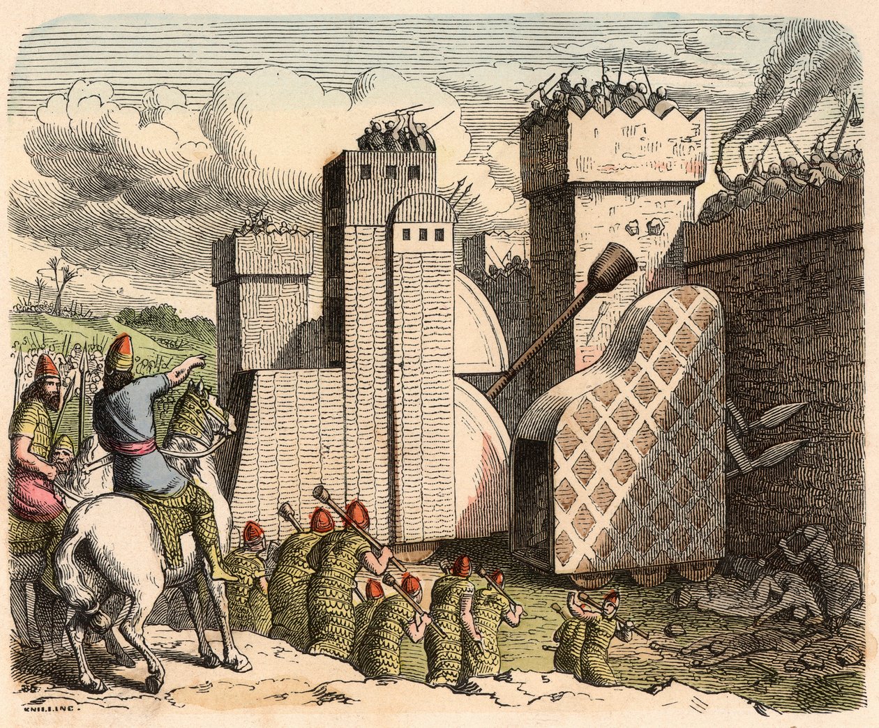 Mesopotamia, Assyria: Storming a Fortress by Heinrich Leutemann