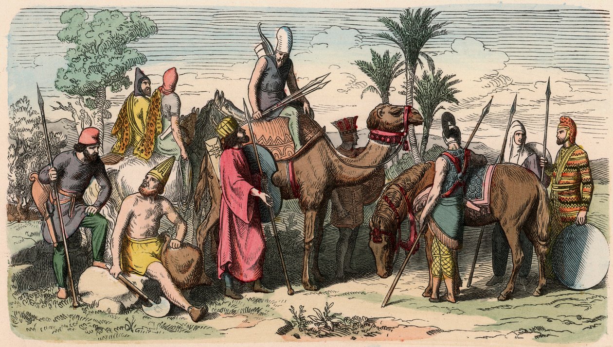 Old Orient / Persians: Persian Army Dress by Heinrich Leutemann