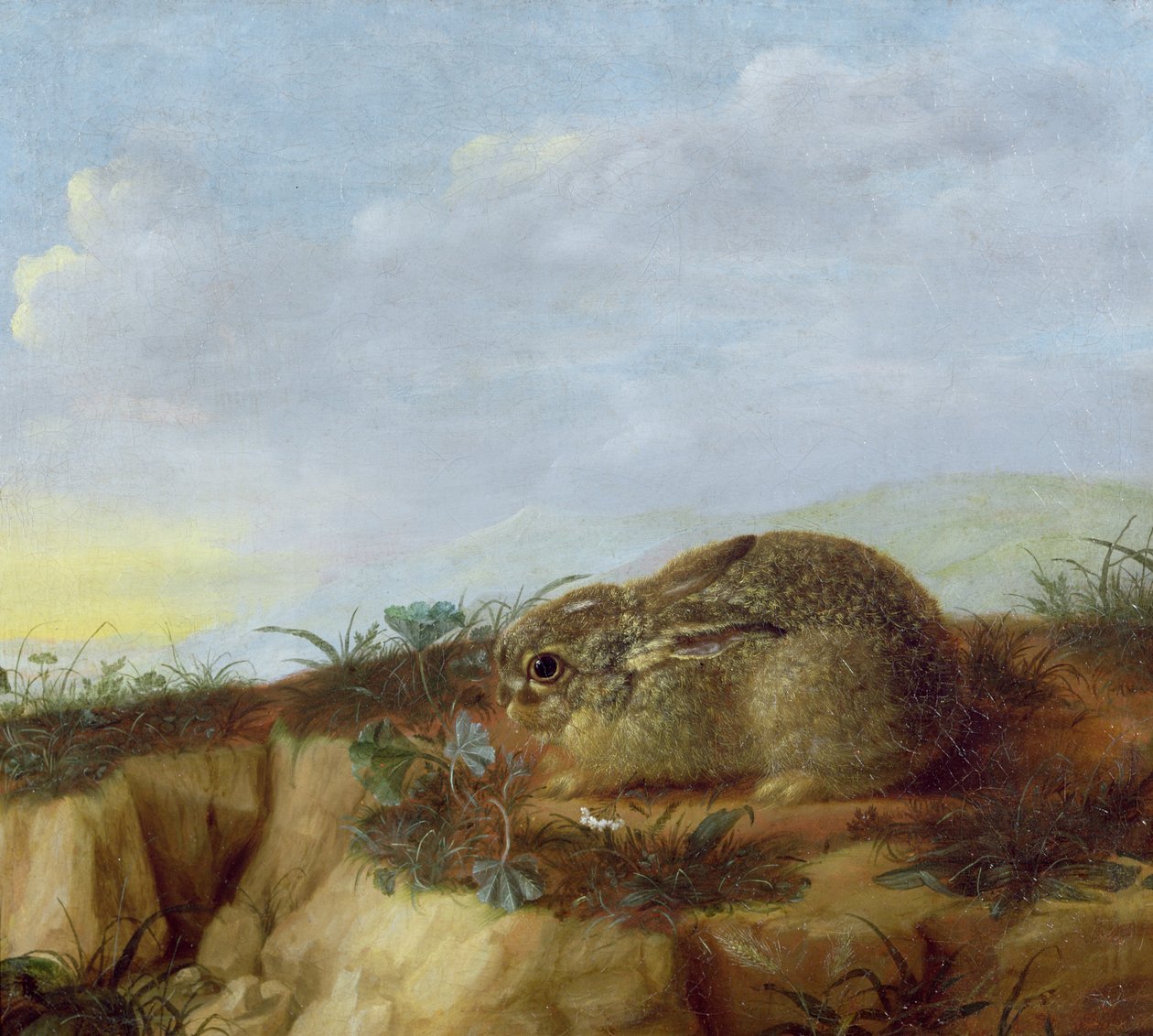 A Hare in a Landscape by Heinrich Lihl