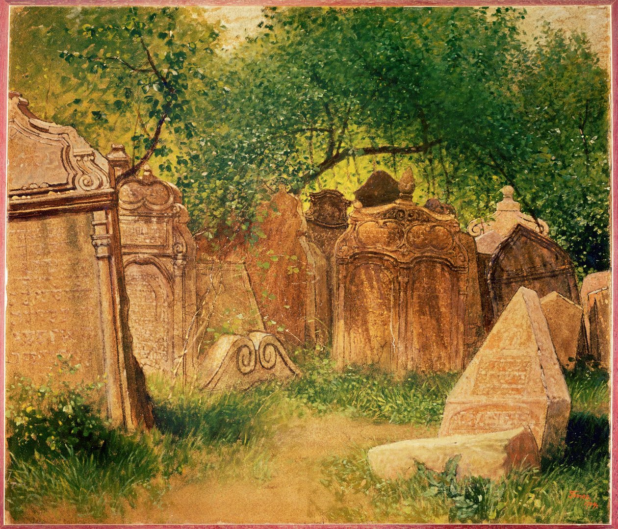 Jewish Cemetery in Prague by Heinrich Tomec