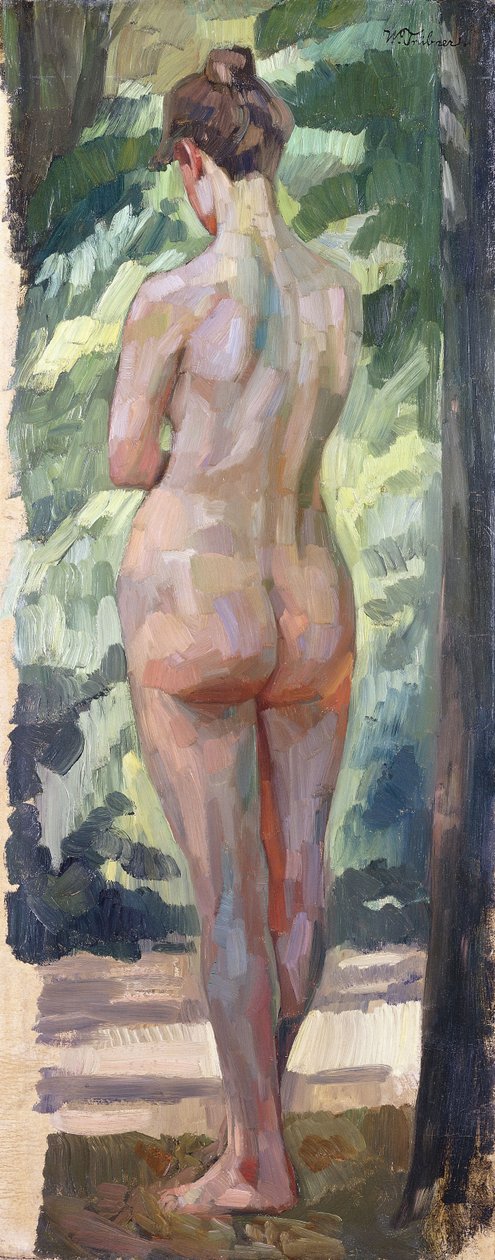 Standing Nude by Heinrich Wilhelm Truebner