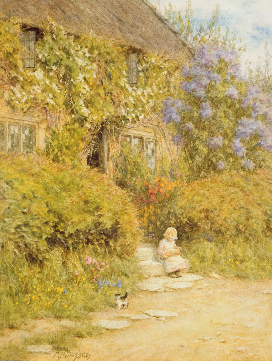 A Cottage Near Crewkerne by Helen Allingham