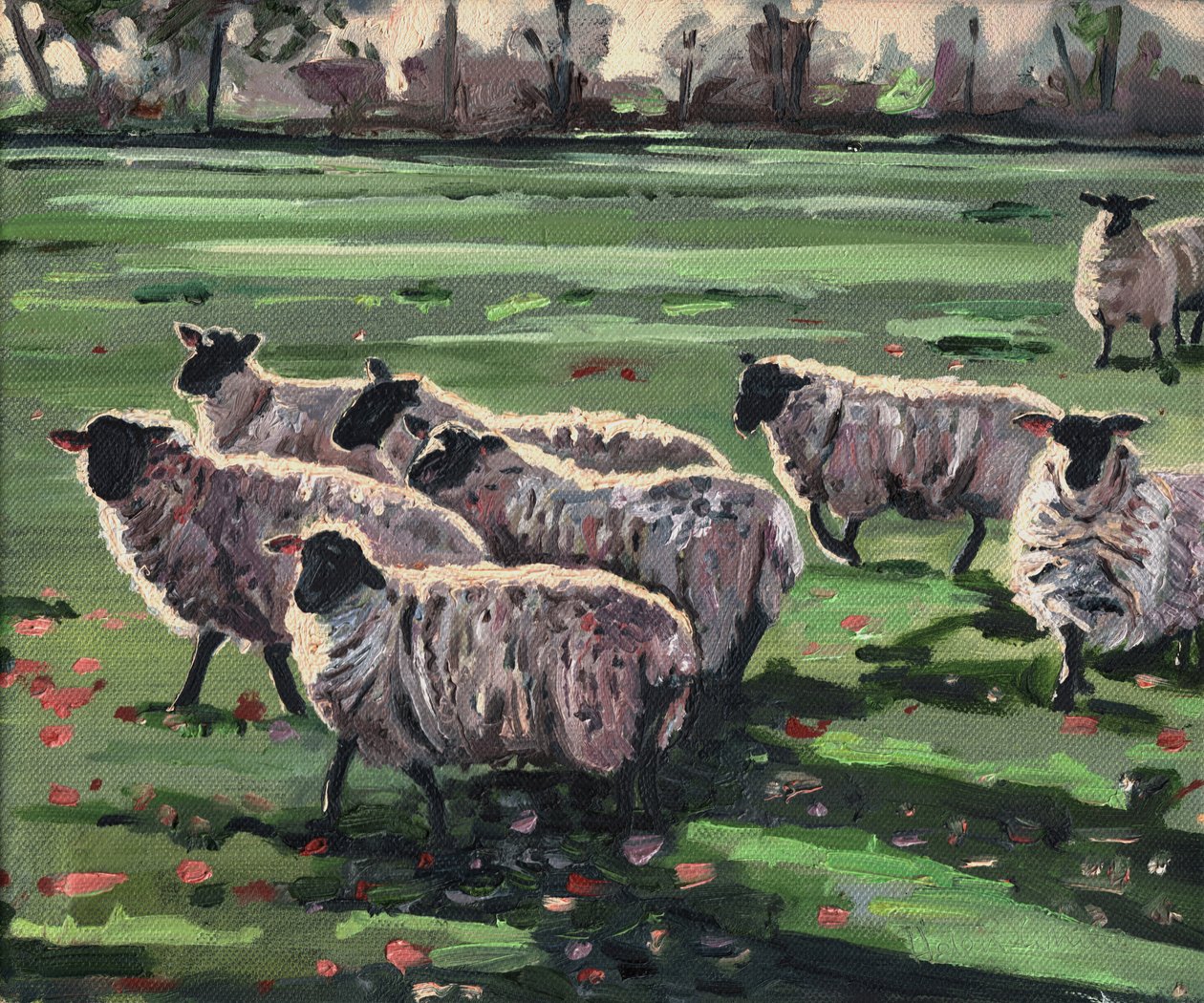 Curious Flock II by Helen White