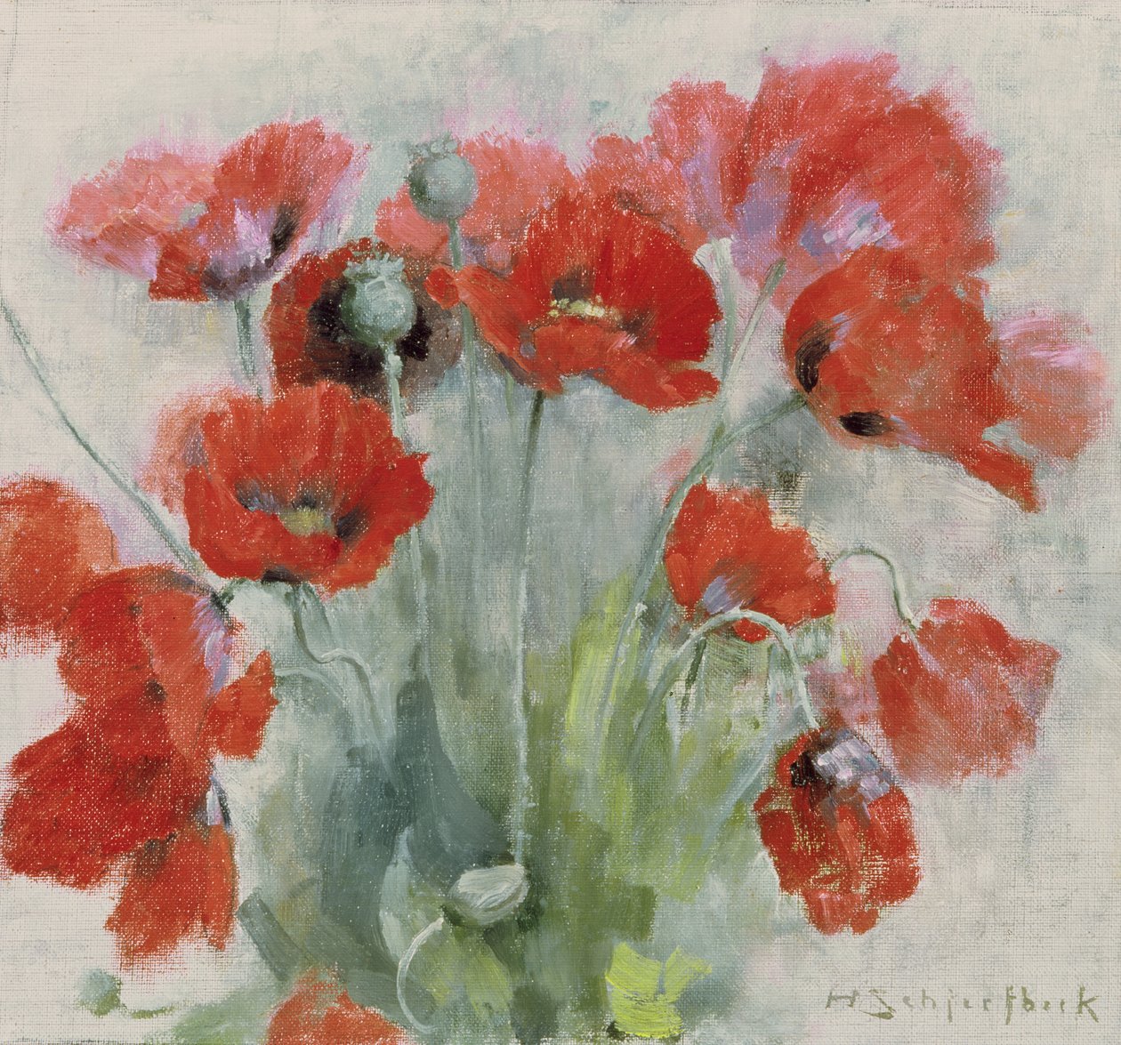 Poppies by Helene Schjerfbeck