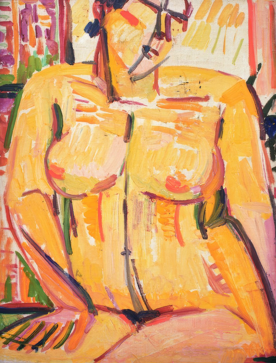 Seated Female Nude by Helene von Taussig