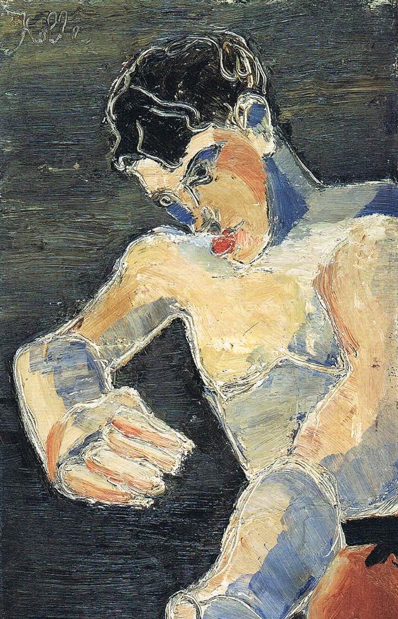 Self-portrait Young Boxer by Helmut Kolle