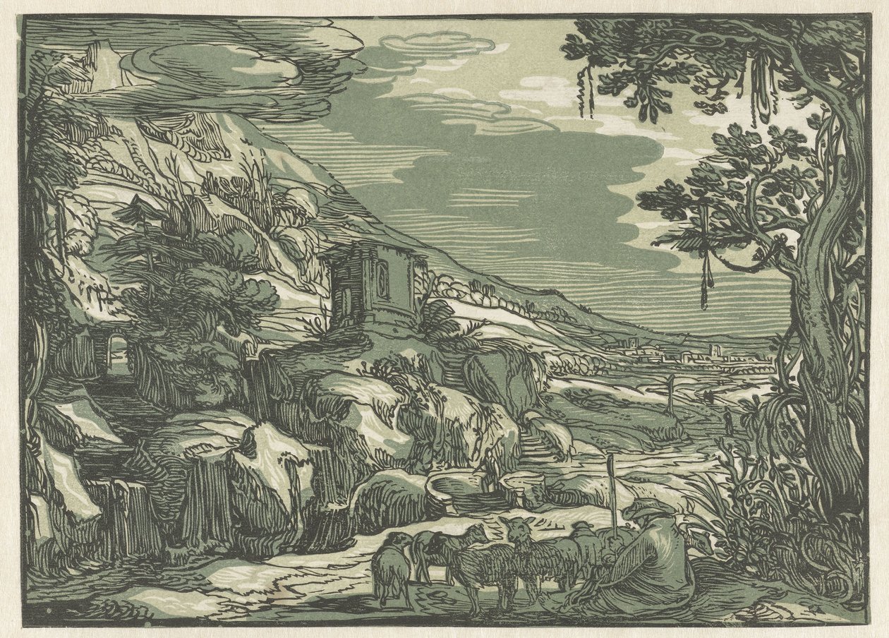 Arcadian Landscape by Hendrick Goltzius (rejected attribution)