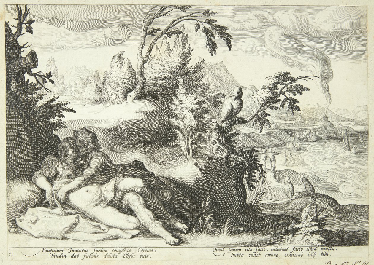 Apollo and Coronis by Hendrick Goltzius