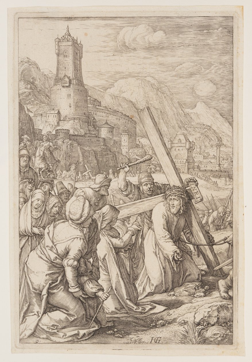 Christ Carrying the Cross, from The Passion by Hendrick Goltzius