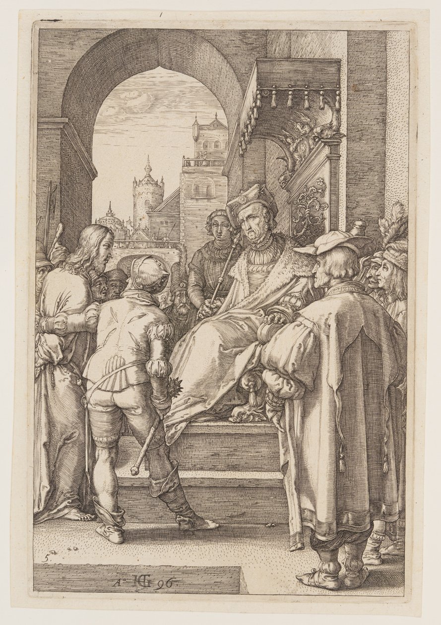 Christ before Pilate, from The Passion by Hendrick Goltzius