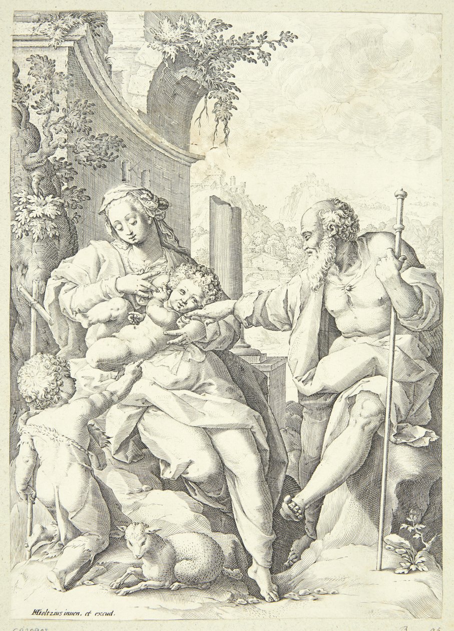 The Holy Family with the Little John by Hendrick Goltzius