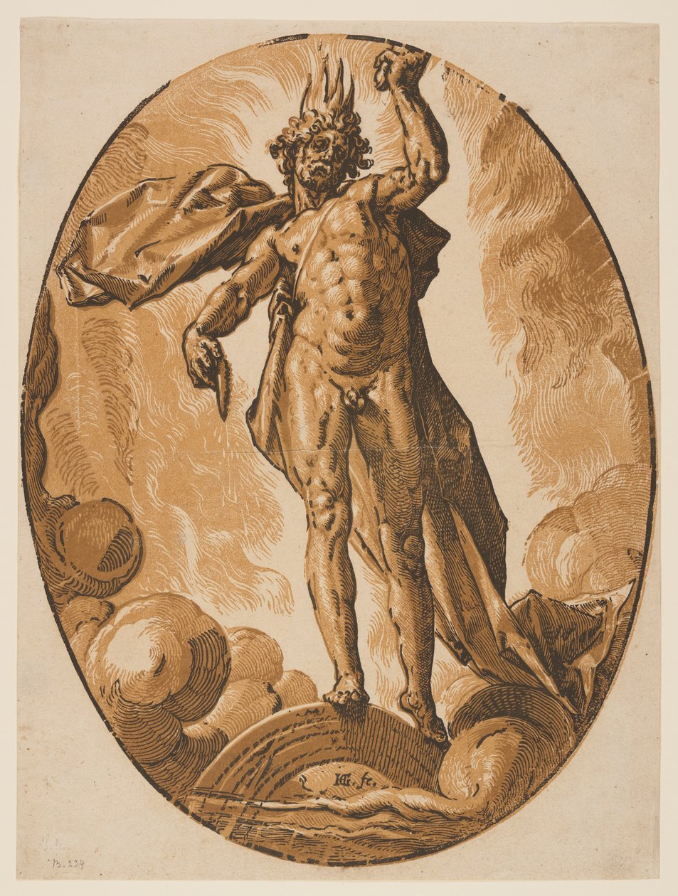Helios, from The Deities by Hendrick Goltzius