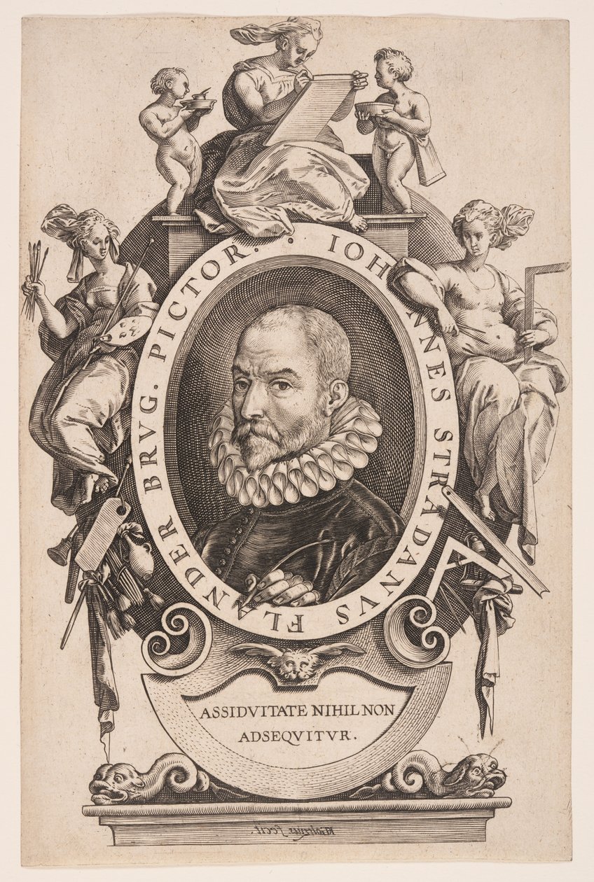 Johannes Stradanus by Hendrick Goltzius