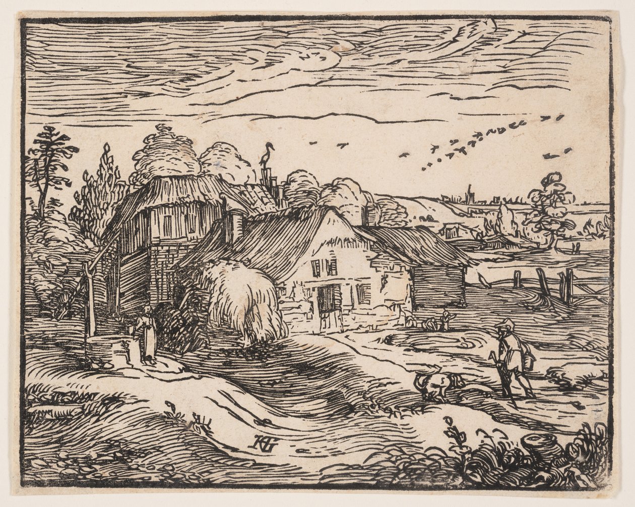 Landscape with a Farmhouse by Hendrick Goltzius
