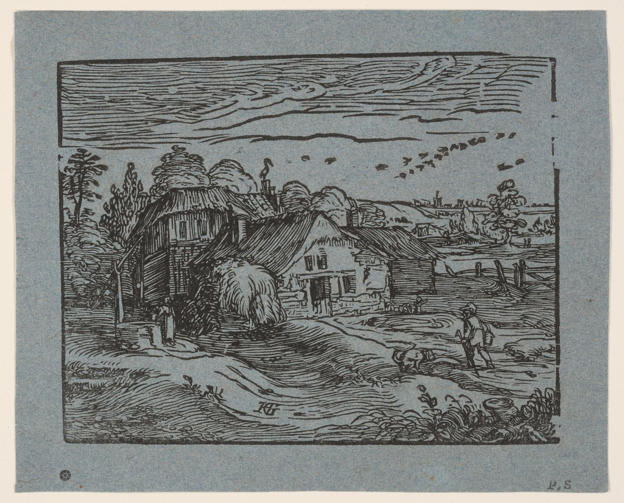 Landscape with a Farmhouse by Hendrick Goltzius