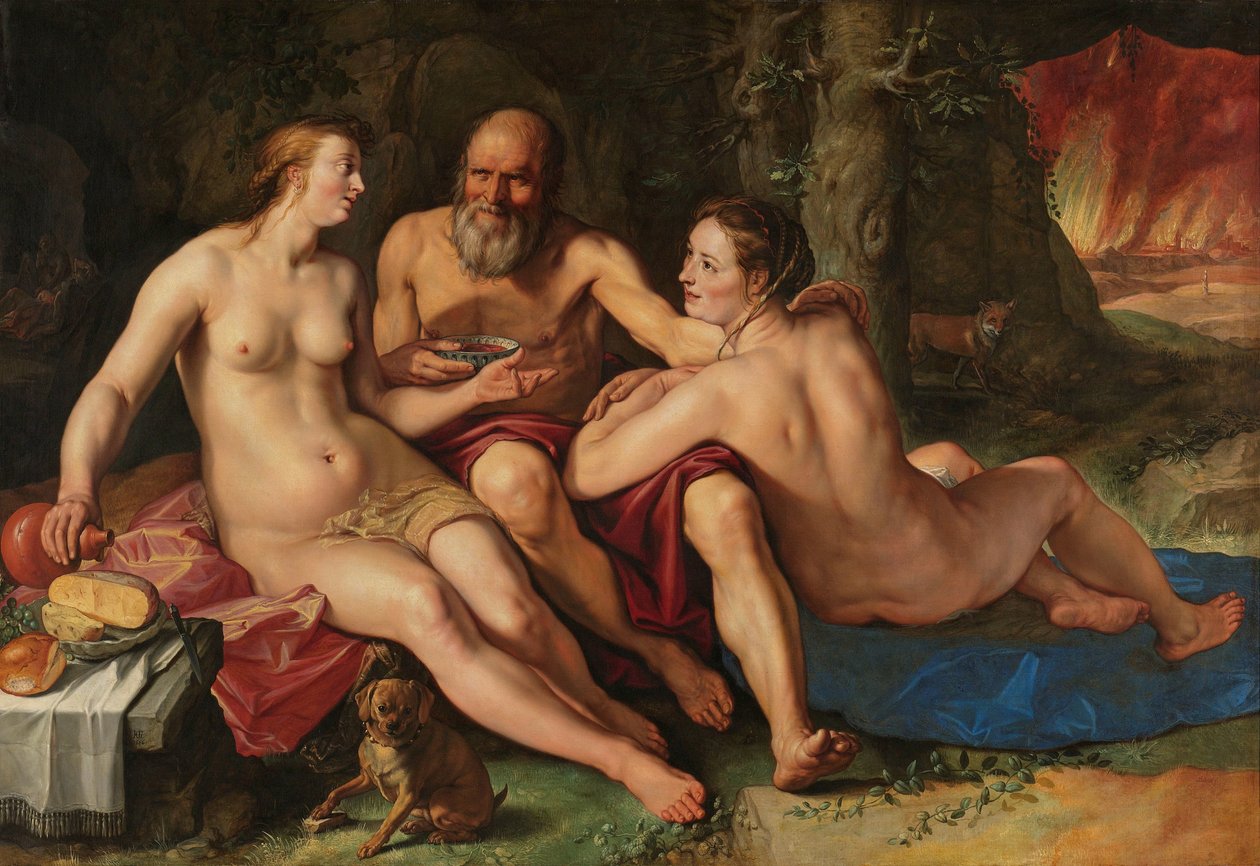 Lot and His Daughters by Hendrick Goltzius