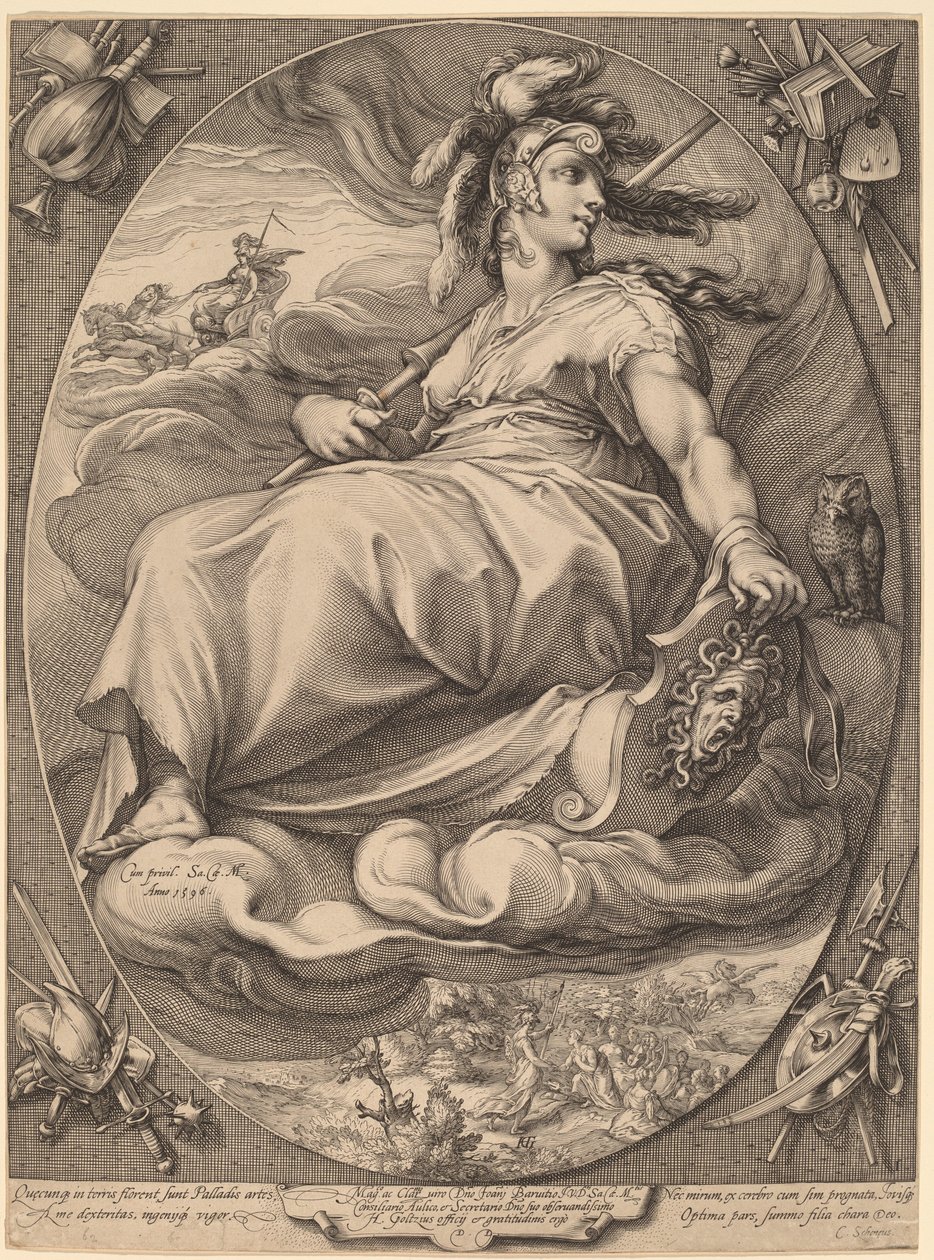 Minerva by Hendrick Goltzius