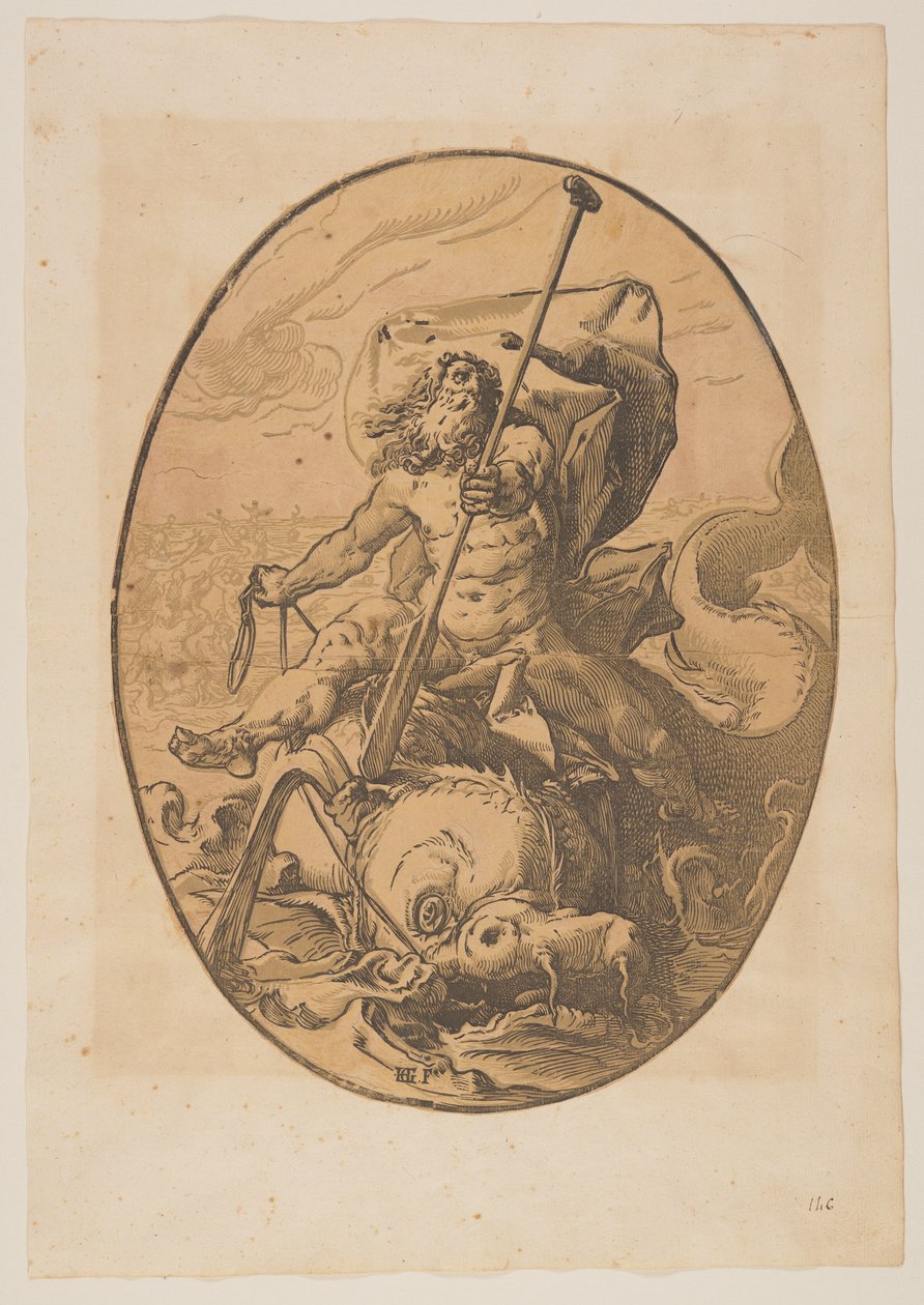 Oceanus, from The Deities by Hendrick Goltzius