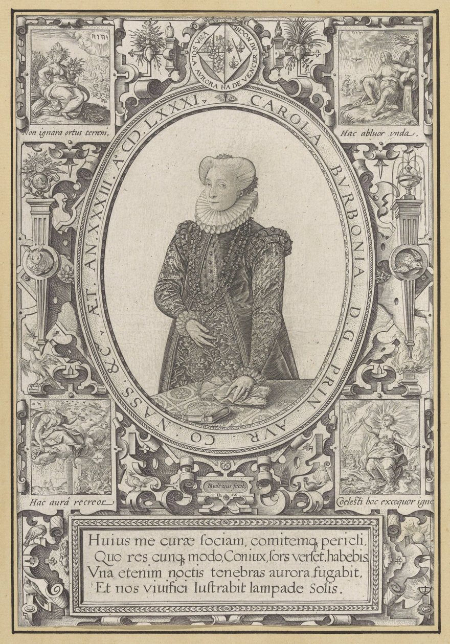Portrait of Charlotte of Bourbon by Hendrick Goltzius