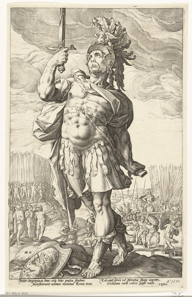 Publius Horatius (series title: The Roman Heroes) by Hendrick Goltzius