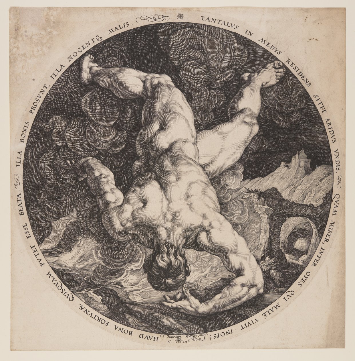 Tantalus, from The Four Disgracers by Hendrick Goltzius