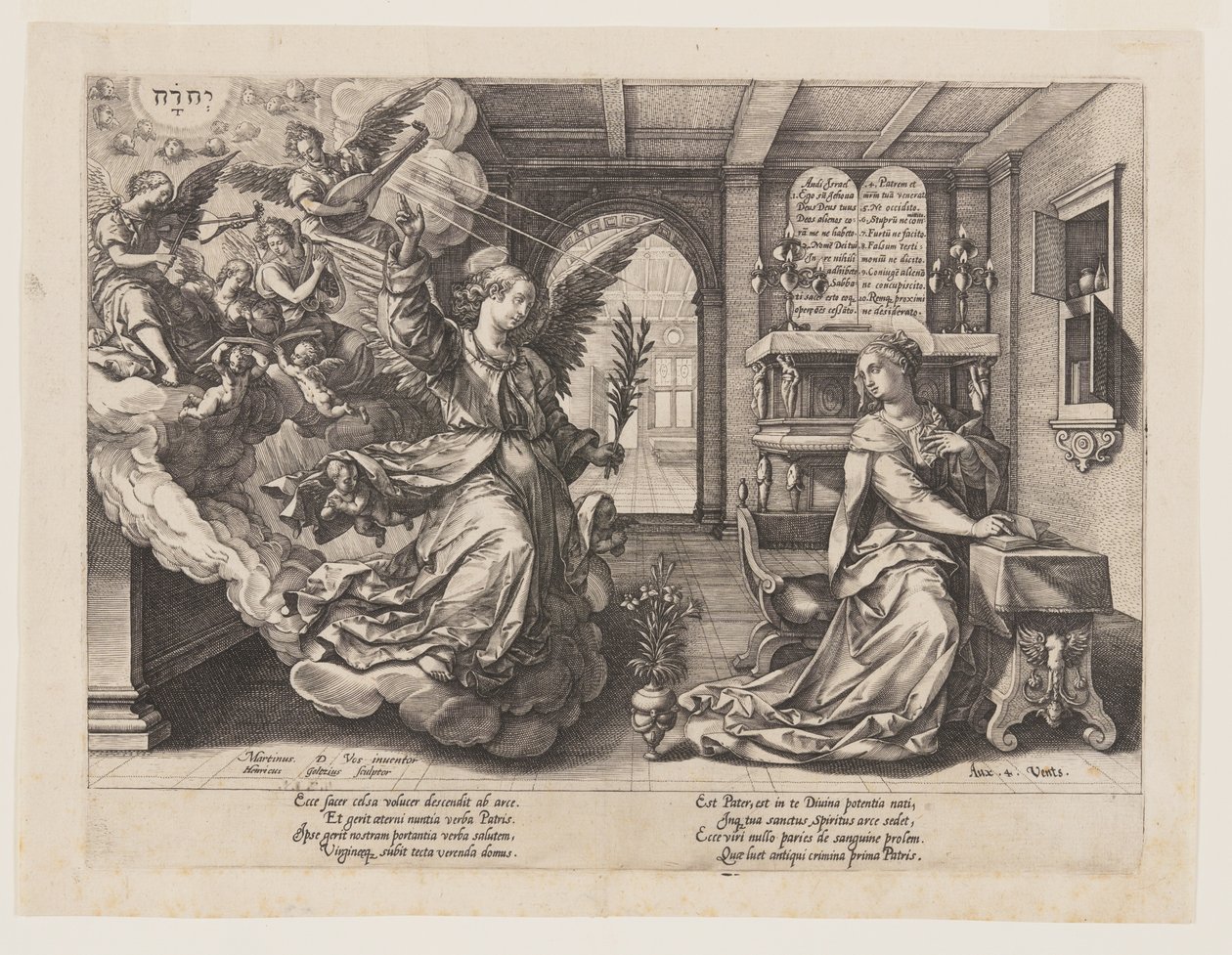 The Annunciation by Hendrick Goltzius