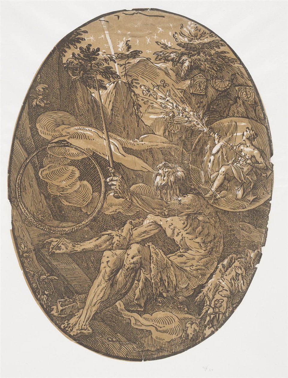 The Cave of Eternity (The Magician) by Hendrick Goltzius