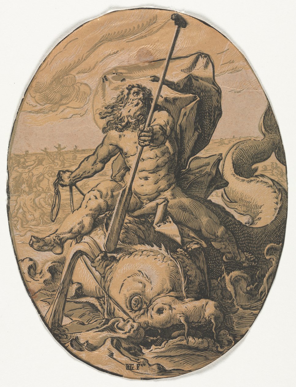 The Deities: Oceanus by Hendrick Goltzius
