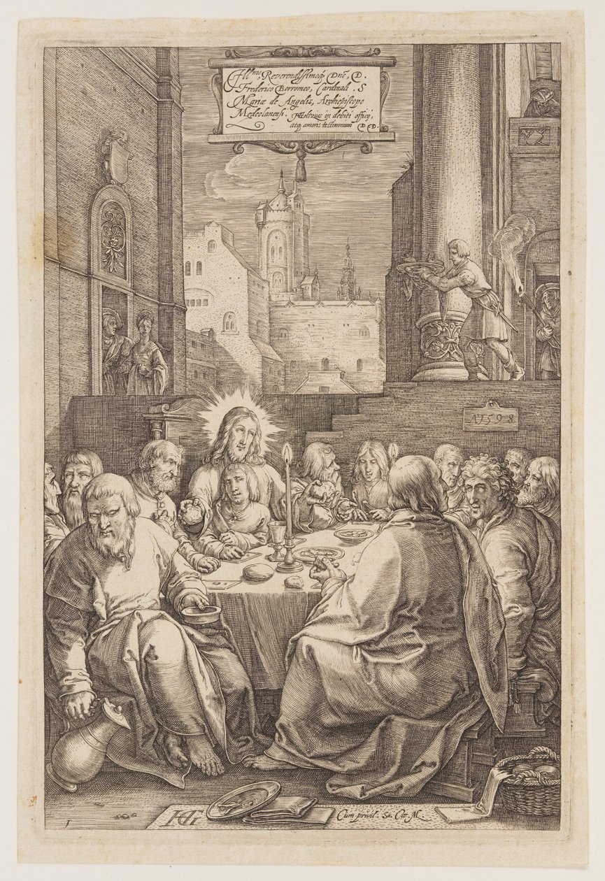 The Last Supper, from The Passion by Hendrick Goltzius