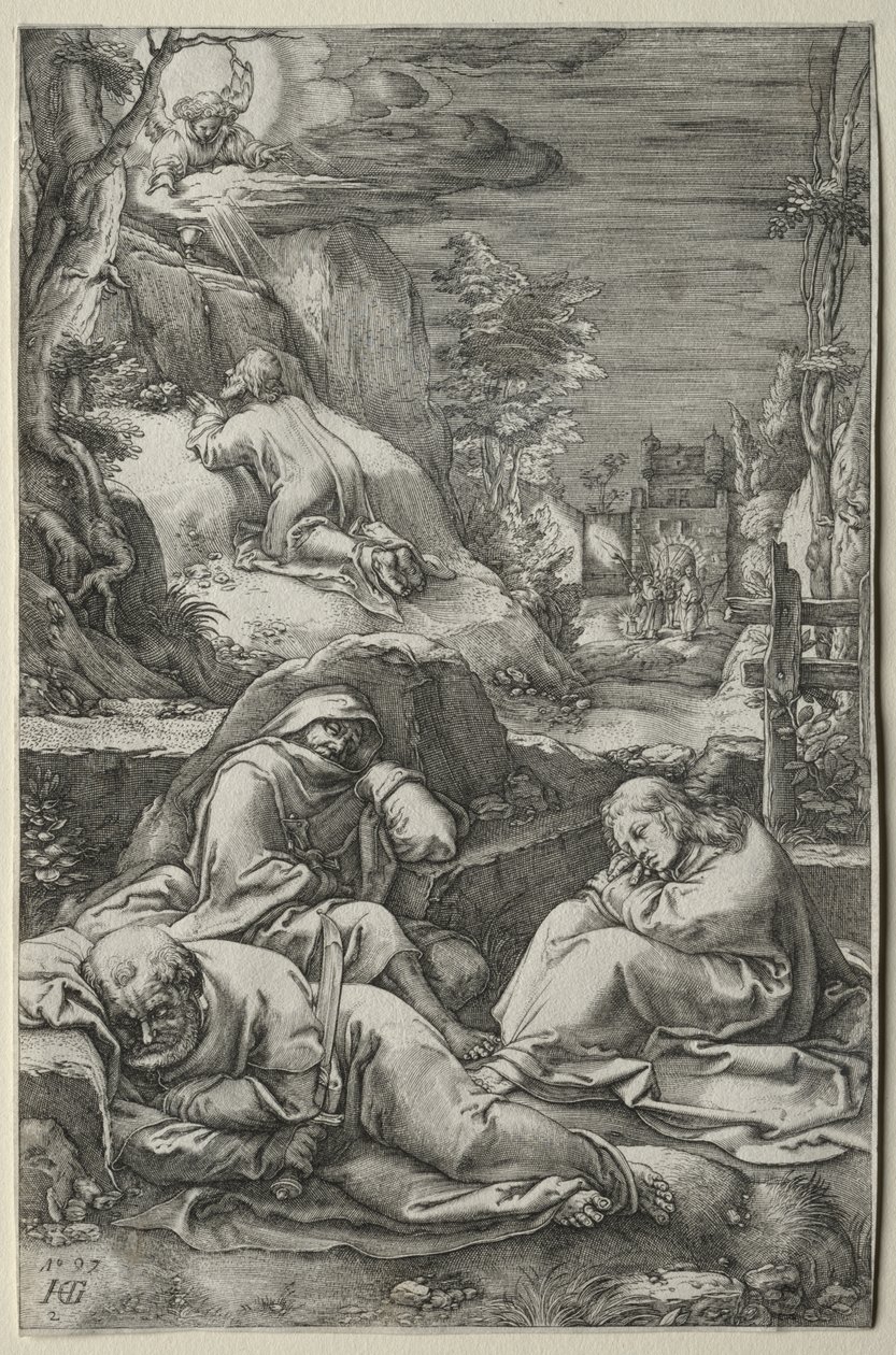 The Passion: The Agony in the Garden by Hendrick Goltzius