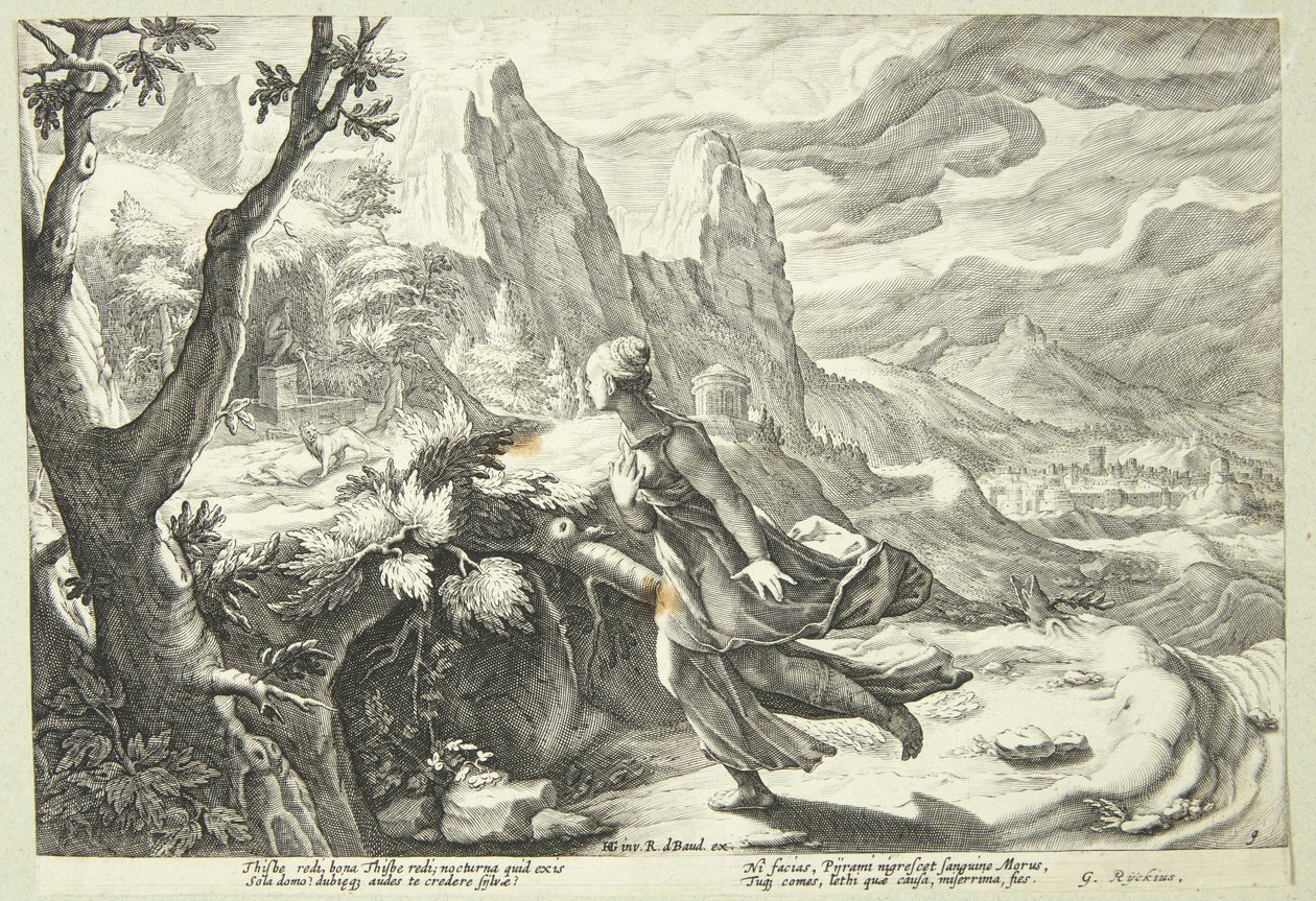 Thisbe Frightened by the Lion by Hendrick Goltzius