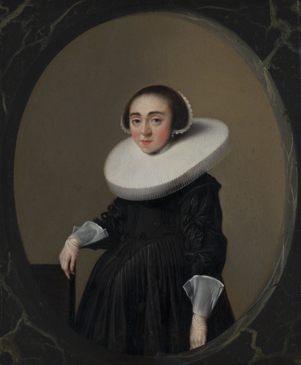 Portrait of Anna Hooftman by Hendrick Gerritsz Pot